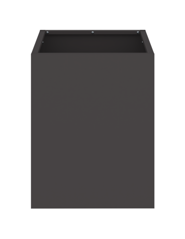 Vaso da giardino Nero 32 x 32 x 40 cm Acciaio laminato a freddo