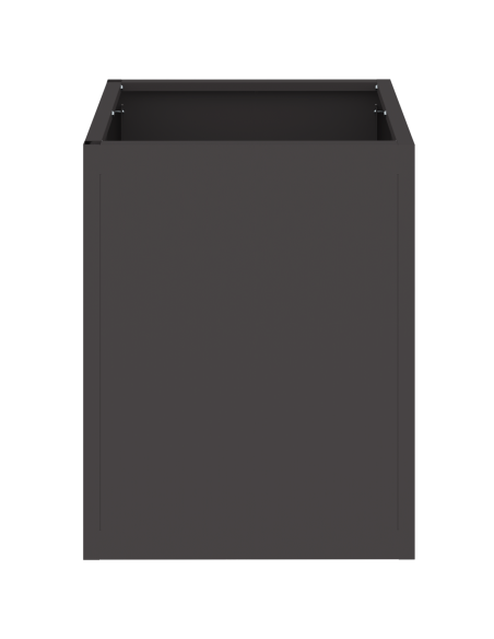 Vaso da giardino Nero 32 x 32 x 40 cm Acciaio laminato a freddo