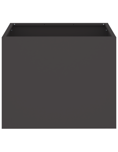 Vaso da giardino Nero 50 x 32 x 40 cm Acciaio laminato a freddo