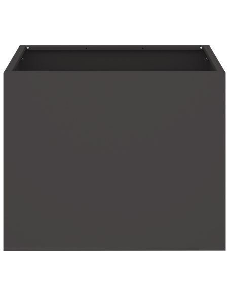Vaso da giardino Nero 50 x 32 x 40 cm Acciaio laminato a freddo