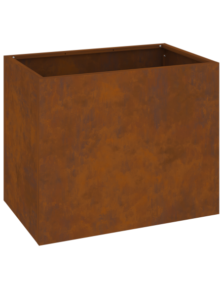 Vaso da giardino Marrone 50 x 32 x 40 cm Acciaio invecchiato