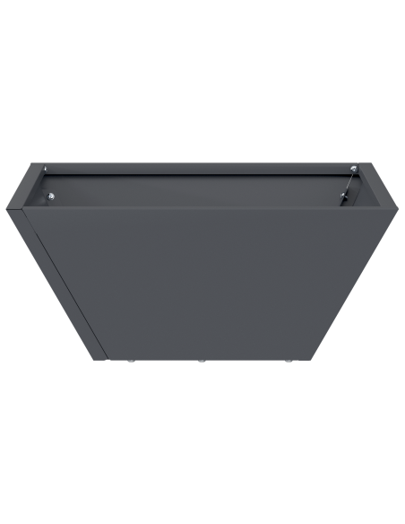 Vaso di Plastica 5 pcs Antracite 35 x 35 x 15 cm Acciaio