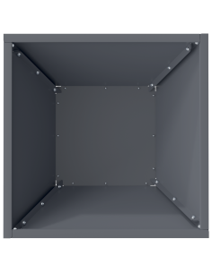 Vaso da giardino 5 pcs Antracite 35 x 35 x 15 cm 2