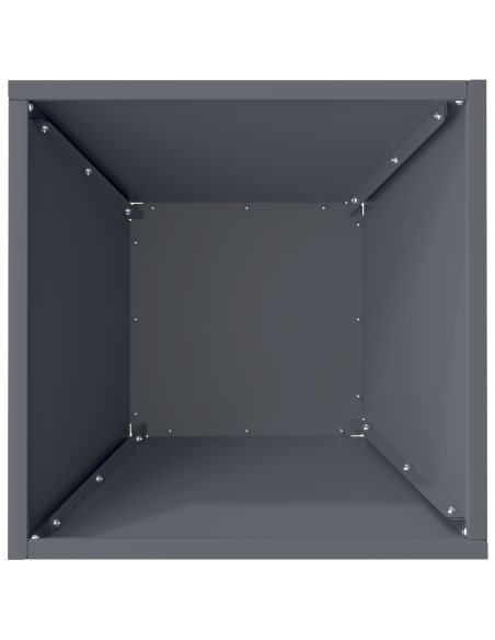 Vaso di Plastica 5 pcs Antracite 35 x 35 x 15 cm Acciaio