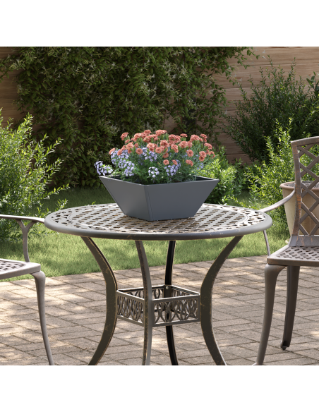 Vaso di Plastica 5 pcs Antracite 35 x 35 x 15 cm Acciaio