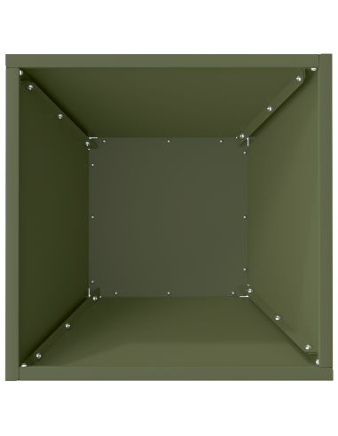 Vaso da giardino 5 pcs Verde oliva 35 x 35 x 15 cm