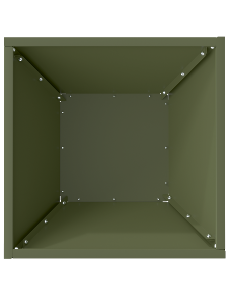 Vaso da giardino 5 pcs Verde oliva 35 x 35 x 15 cm