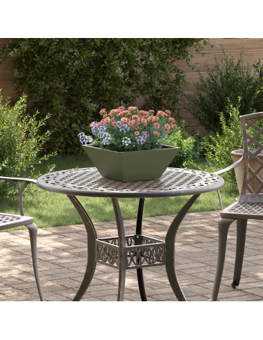 Vaso da giardino 5 pcs Verde oliva 35 x 35 x 15 cm