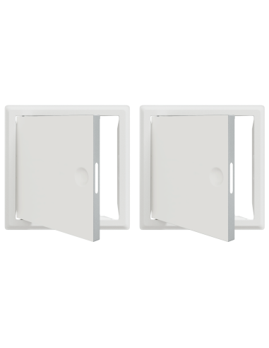 Pannello di Accesso 2 pcs Bianco 63 x 33 x 3 cm Acciaio