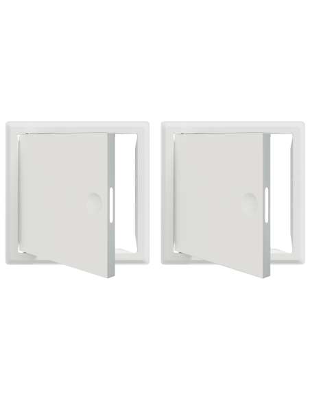 Pannello di Accesso 2 pcs Bianco 20 x 20 cm acciaio