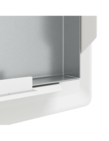 Pannello di Accesso 2 pcs Bianco 23 x 23 x 3 cm Acciaio