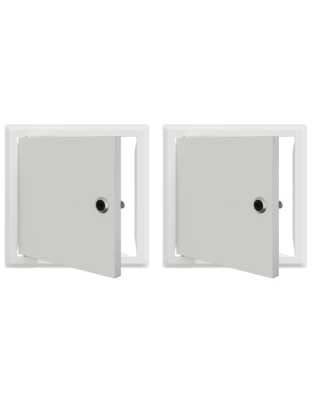 Pannello di Accesso 2 pcs Bianco 23 x 23 x 3 cm Acciaio
