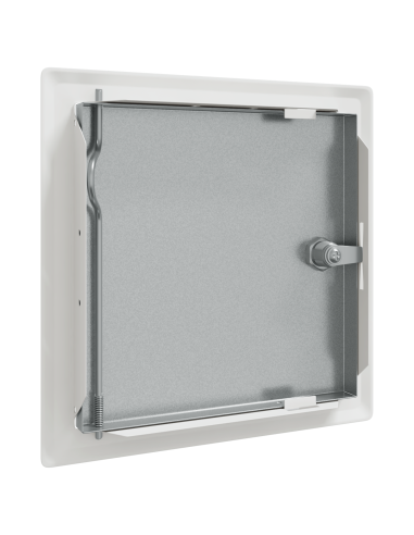 Pannello di Accesso 2 pcs Bianco 23 x 23 x 3 cm Acciaio