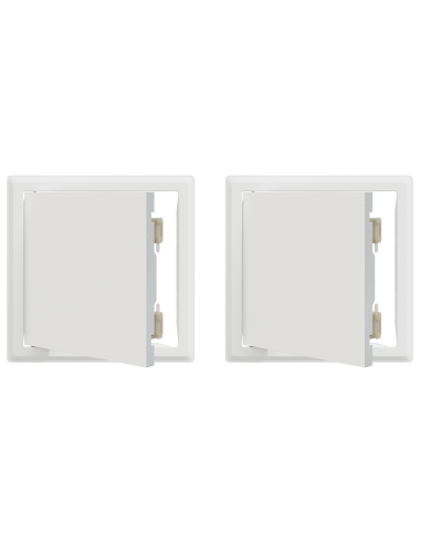 Pannello di Accesso 2 pcs Bianco 23 x 23 x 3 cm Acciaio