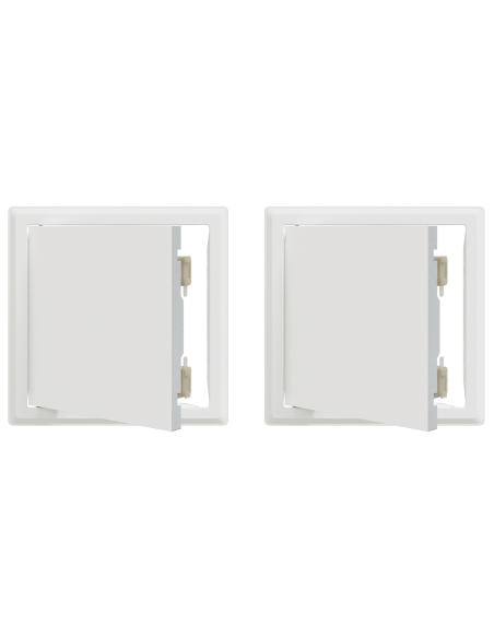 Pannello di Accesso 2 pcs Bianco 23 x 23 x 3 cm Acciaio