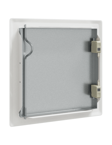 Pannello di Accesso 2 pcs Bianco 23 x 23 x 3 cm Acciaio