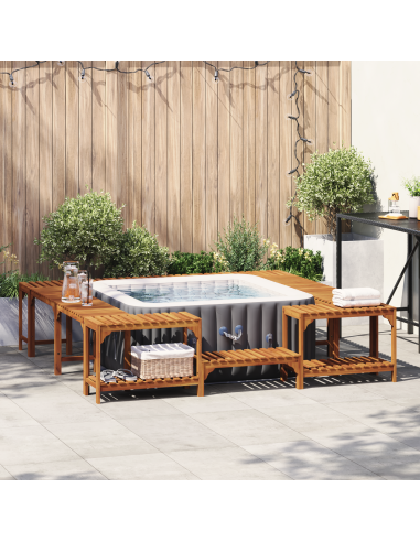 Circonferenza per Vasca Idromassaggio Marrone 230 x 230 cm