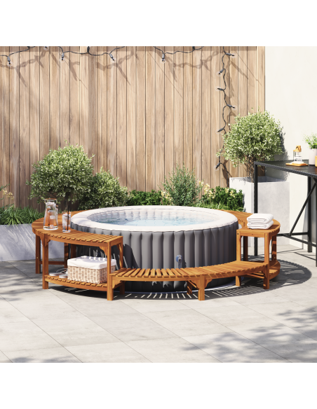 Circonferenza per Vasca Idromassaggio Marrone Ø255 x 55,5 cm