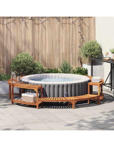 Circonferenza per Vasca Idromassaggio Marrone Ø275 x 55,5 cm
