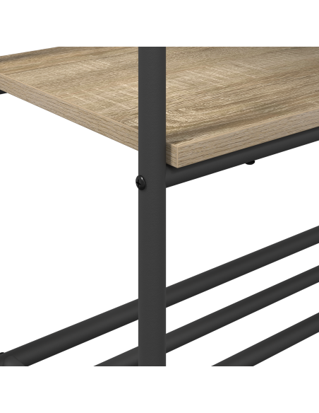 Ripiano per vestiti con mensole rovere sonoma 77 x 30 x 171 cm