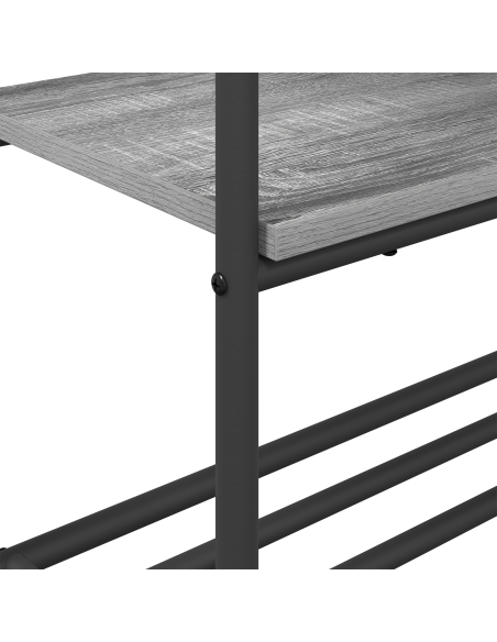 Ripiano per vestiti con mensole Grigio sonoma 77 x 30 x 171 cm