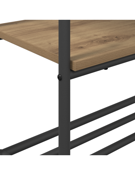Ripiano per vestiti con mensole rovere artigianale