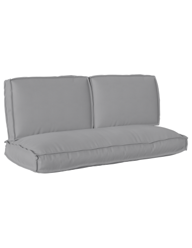 Set di Cuscini 3 pcs Grigio Tessuto Oxford