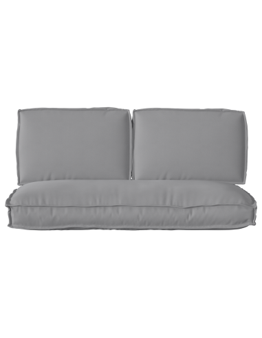 Set di Cuscini 3 pcs Grigio Tessuto Oxford