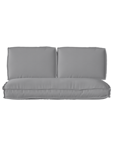 Set di Cuscini 3 pcs Grigio Tessuto Oxford