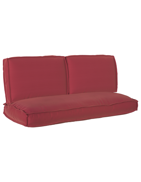 Set di Cuscini per Pallet con cuscino 3 pcs Rosso Vino