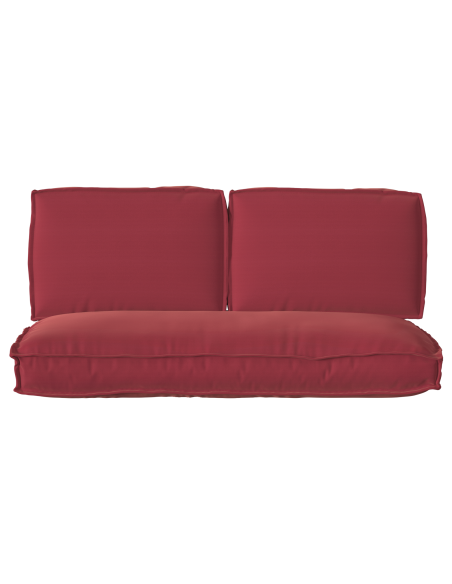 Set di Cuscini per Pallet con cuscino 3 pcs Rosso Vino