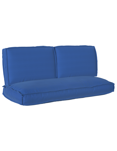 Set di Cuscini per Pallet con cuscino 3 pcs Blu Reale