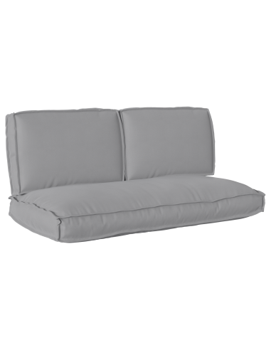 Set di Cuscini 3 pcs Grigio Tessuto Oxford