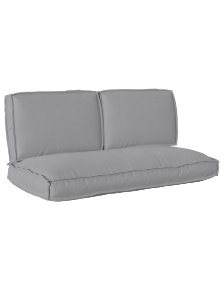 Set di Cuscini 3 pcs Grigio Tessuto Oxford