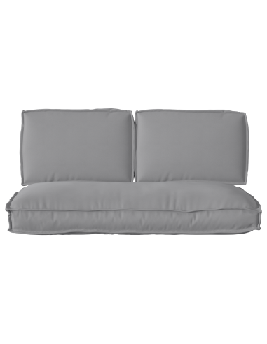 Set di Cuscini 3 pcs Grigio Tessuto Oxford