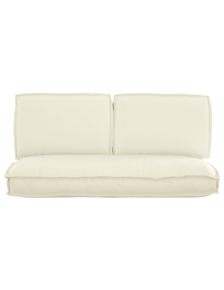 Set di Cuscini per Pallet con cuscino 3 pcs Crema