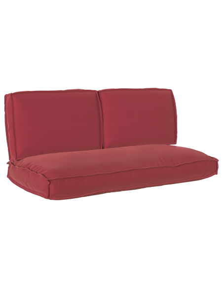 Set di Cuscini per Pallet con cuscino 3 pcs Rosso Vino