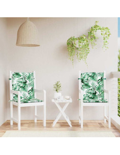 Cuscini posteriori Foglia 2 pcs Motivo Foglia 100 x 50 x 3 cm 2