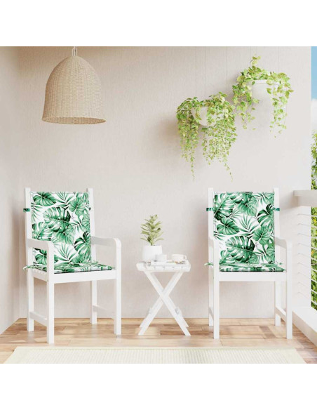 Cuscini per sedie Altro 2 pcs Motivo a foglia 100 x 50 x 3 cm