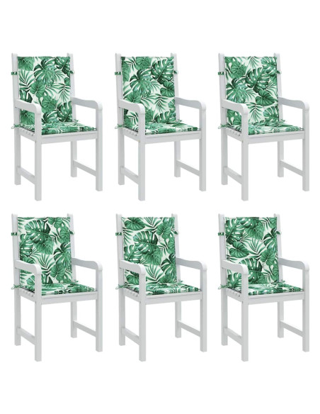 Cuscini per sedie Altro 6 pcs Motivo a foglia 100 x 50 x 3 cm