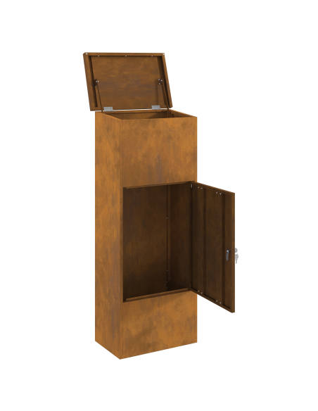 Cassetta per pacchi con porta Ruggine 44,5 x 29 x 110,5 cm