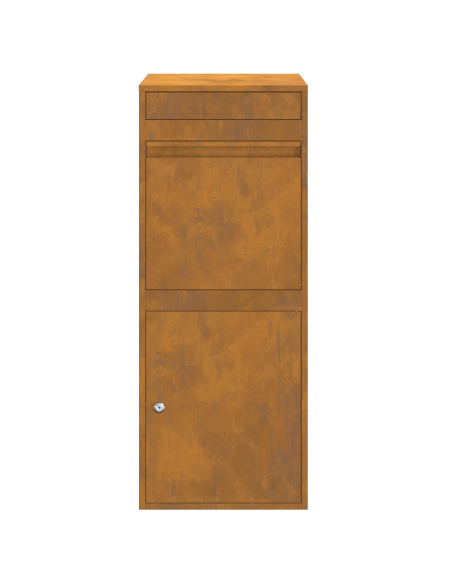 Cassetta per pacchi Ruggine 41 x 38 x 103 cm acciaio corten
