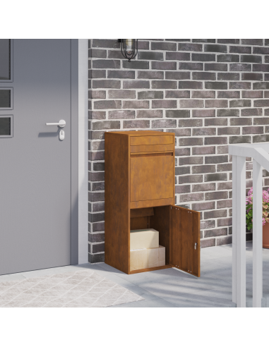 Cassetta per pacchi con archiviazione Ruggine 41 x 38 x 103 cm