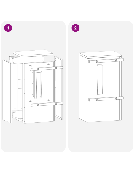 cassetta postalepastkastei con porta Argento 30 x 20 x 55 cm