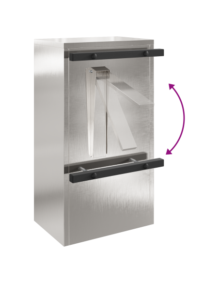 cassetta postalepastkastei con porta Argento 30 x 20 x 55 cm