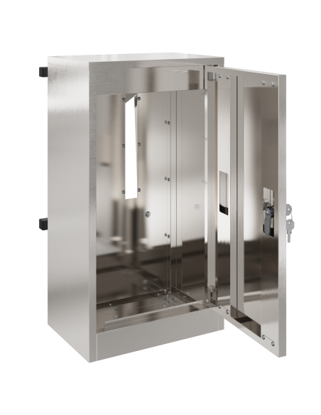 cassetta postalepastkastei con porta Argento 30 x 20 x 55 cm