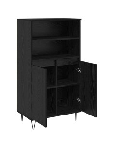 Credenza Nero 60 x 36 x 110 cm Legno multistrato