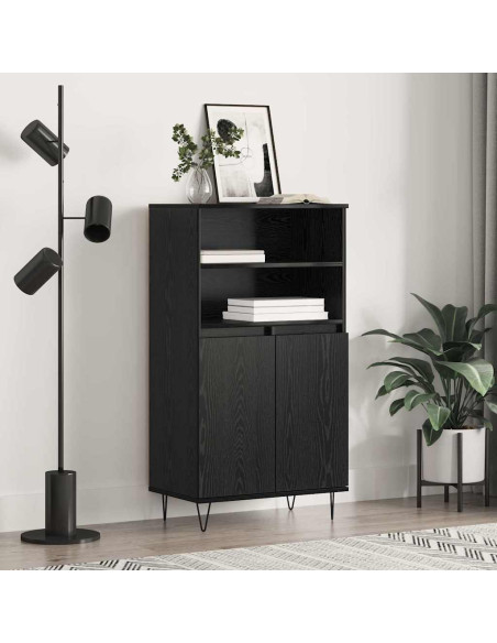 Credenza Nero 60 x 36 x 110 cm Legno multistrato