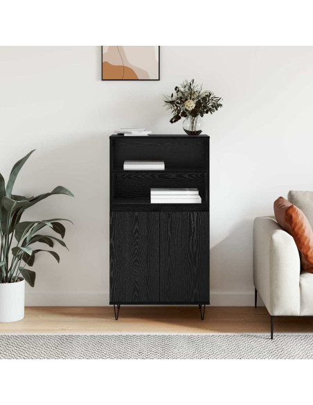 Credenza Nero 60 x 36 x 110 cm Legno multistrato