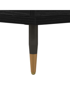 Credenza Nero 60 x 36 x 110 cm Legno multistrato 2